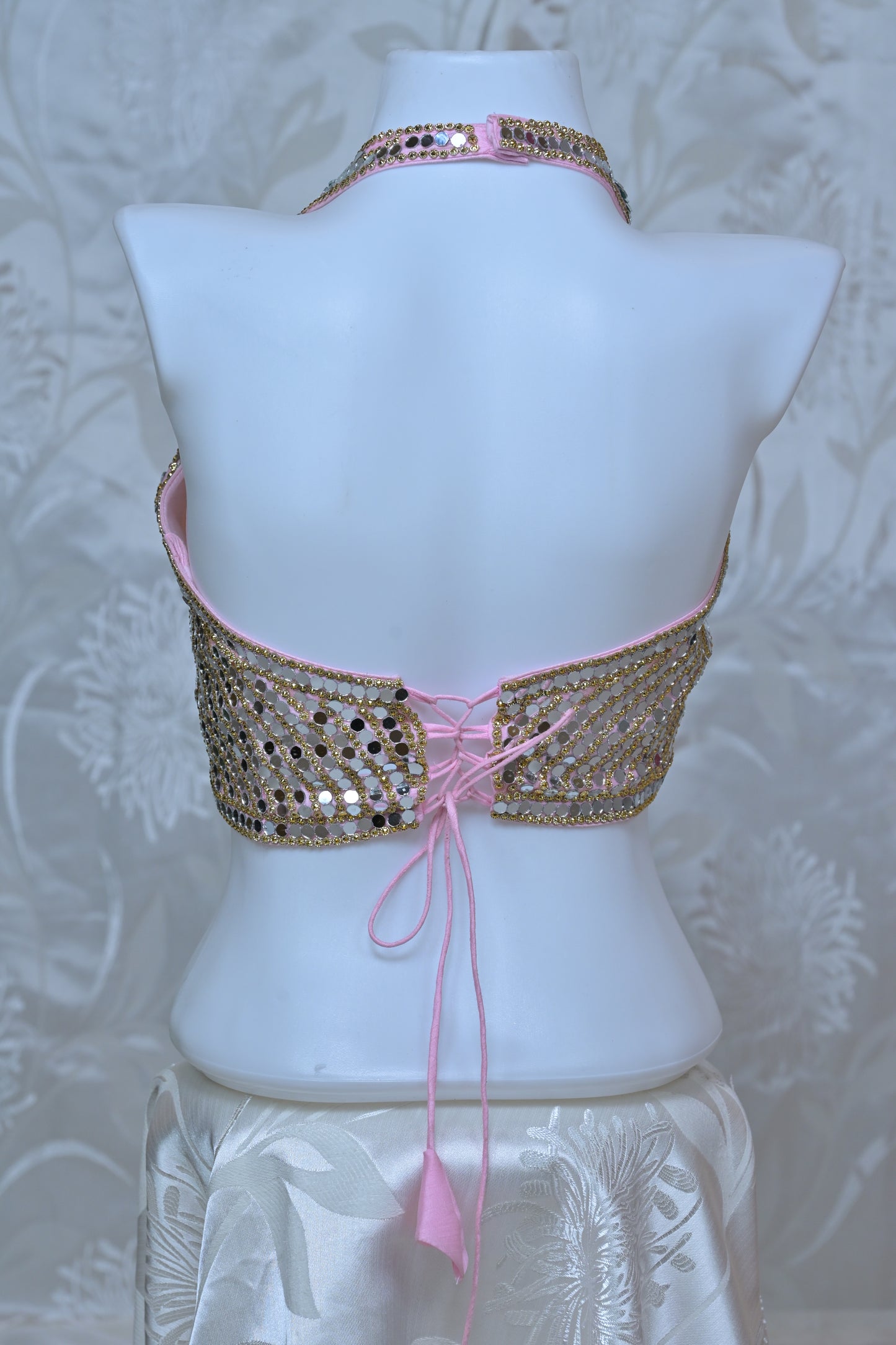Elegant Mirror Work Padded Blouse