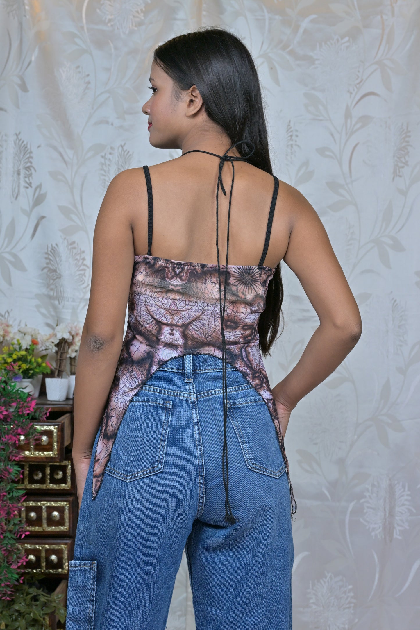 Mystic Hues Ruched Butterfly Cami