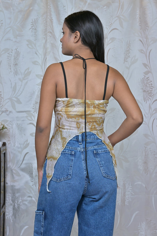 Mystic Hues Ruched Butterfly Cami