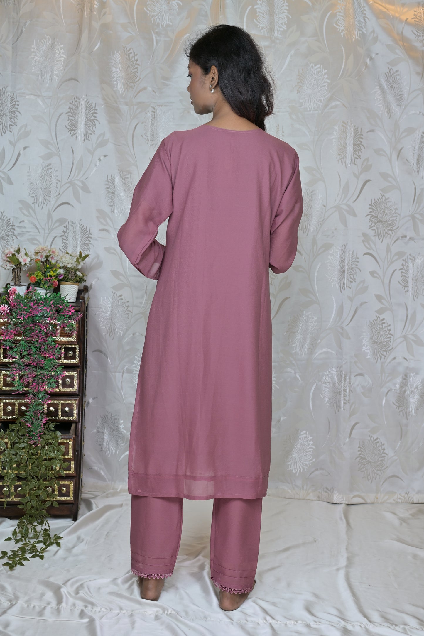 Intricate Floral Embellished Kurta Set