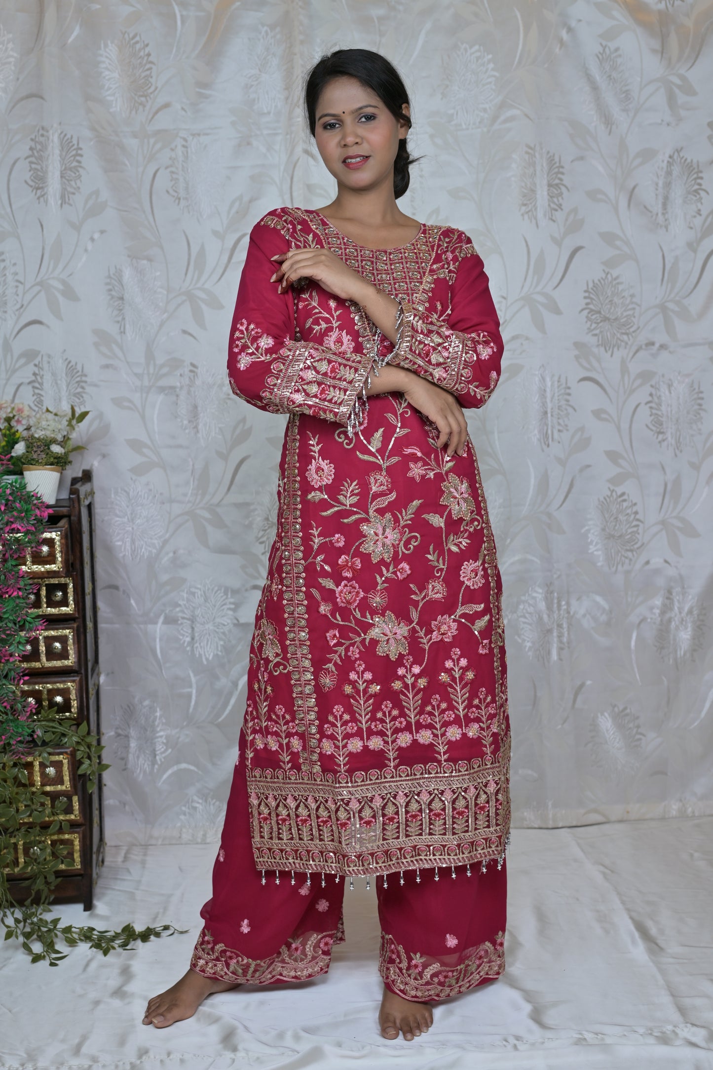 Festive Floral Suit Set