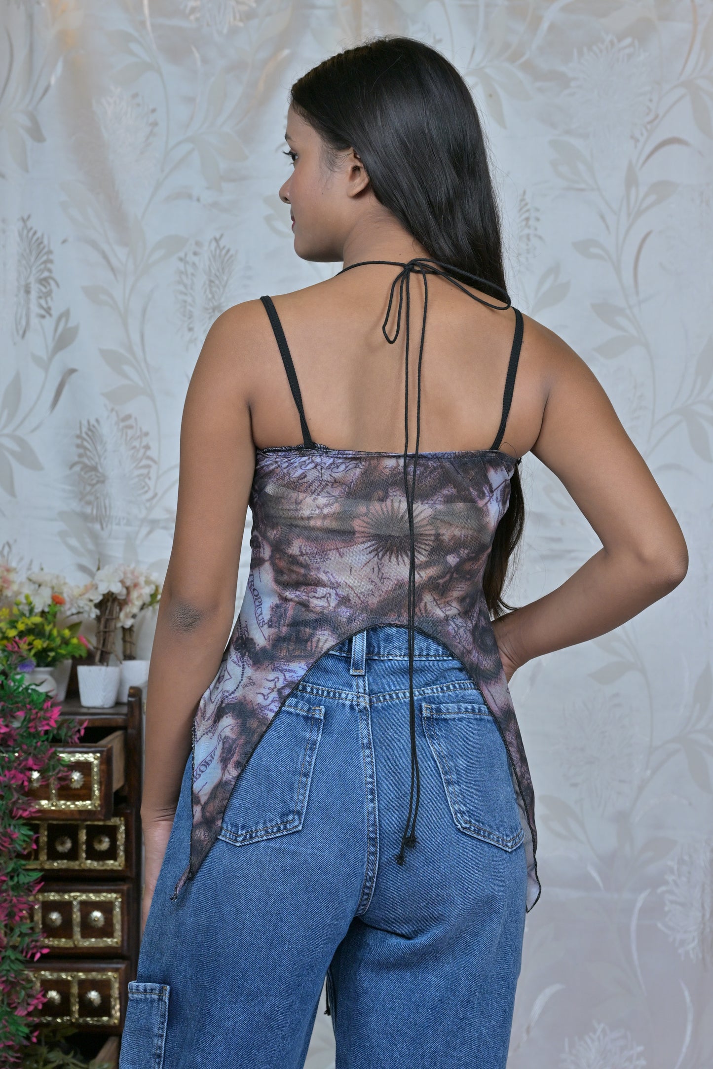 Mystic Hues Ruched Butterfly Cami