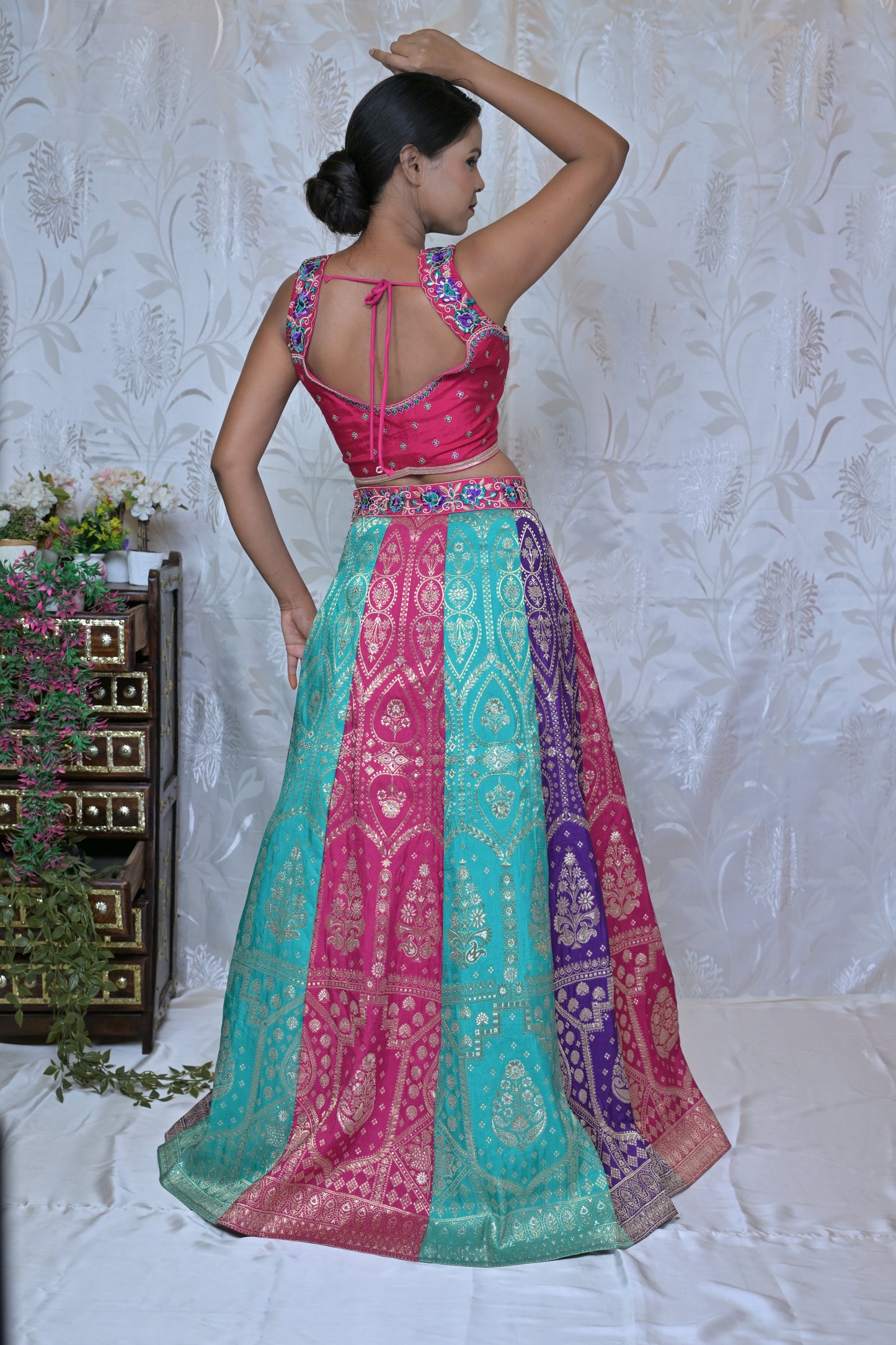 Multi-Panel Brocade Lehenga Ensemble