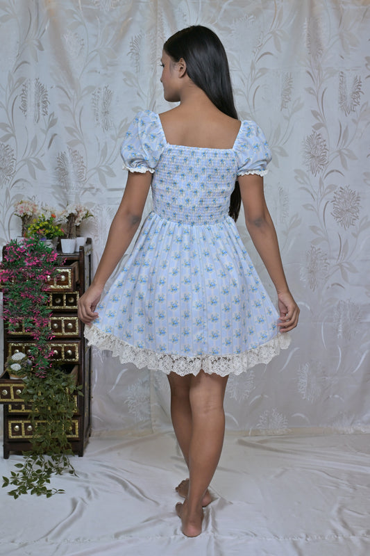 Blossom Blue Midi Dress