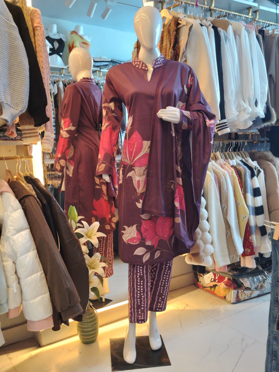 Winter Spice" Kashmiri-Inspired Printed Suit Set