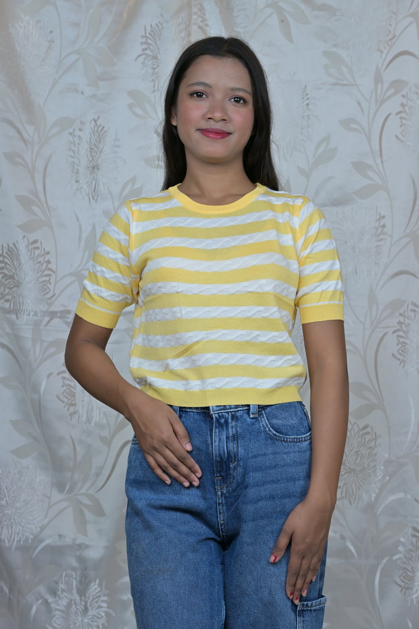 Striped Knitted Crop Top