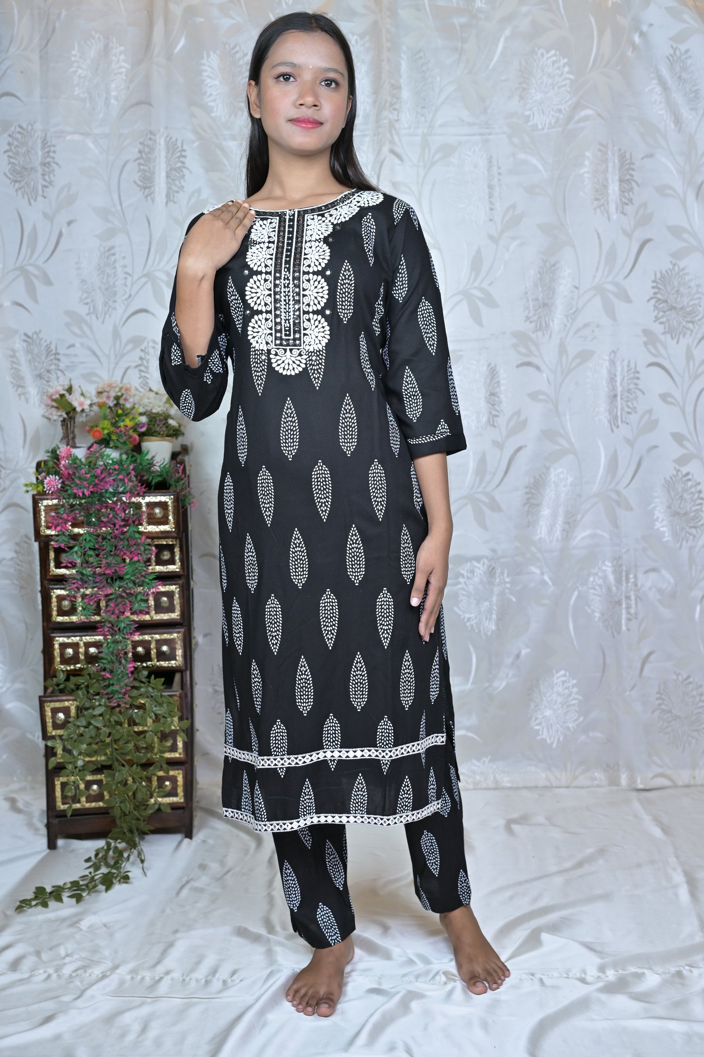 Block Printed Kurta Set with Matching Dupatta
