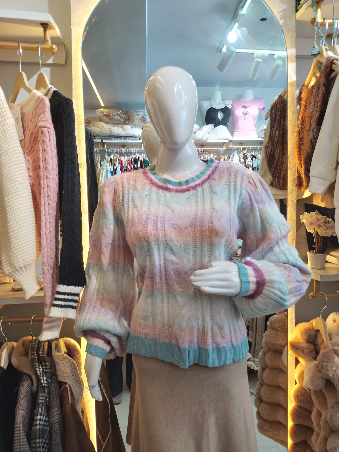 Rainbow Cloud" Pastel Ombre Sweater