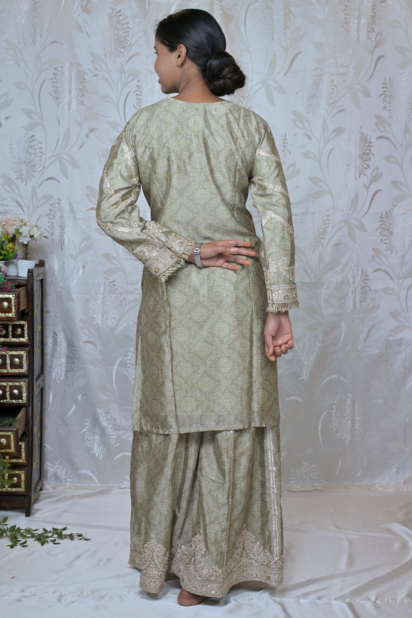 Heavy Embroidered Gharara Suit Set