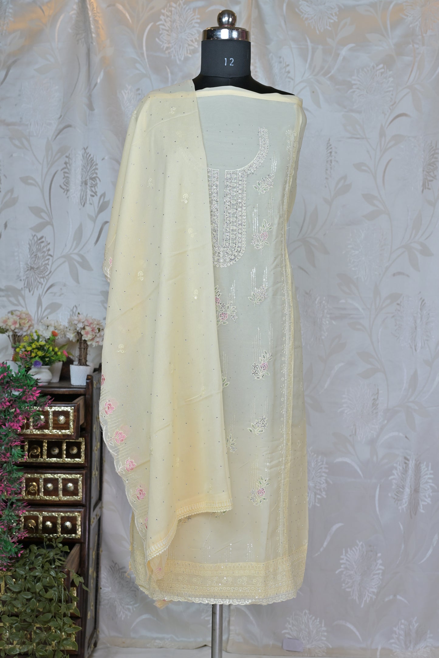 Summer Dream Embroidered Georgette Ensemble