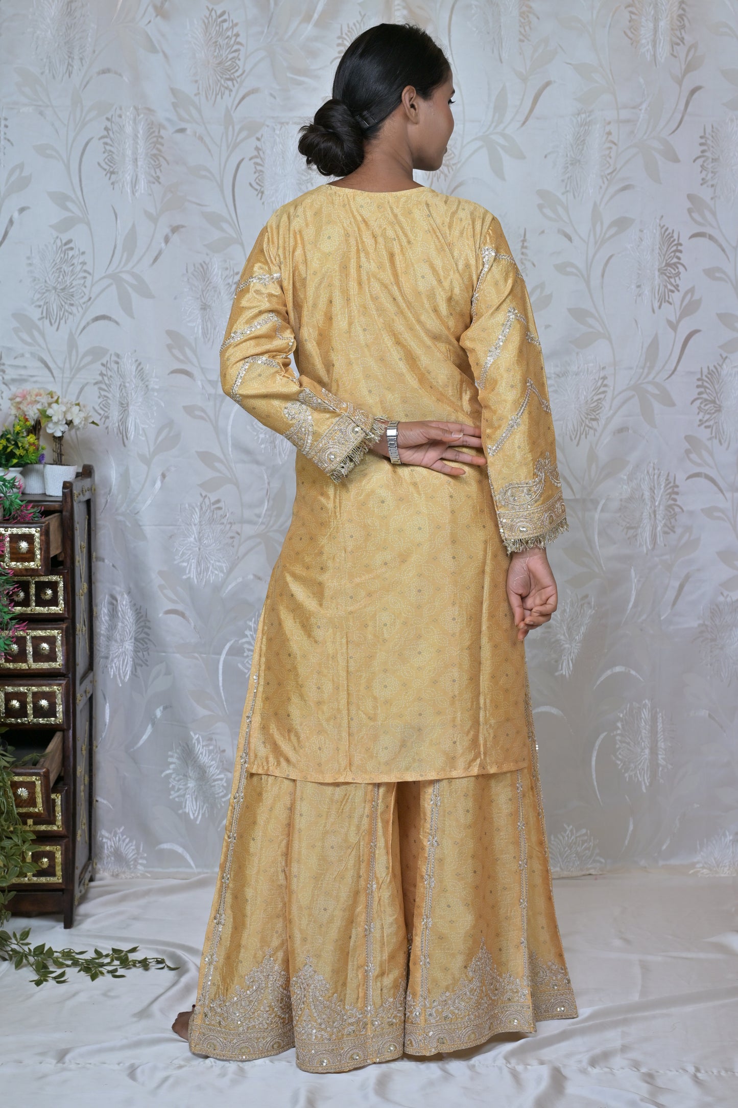 Heavy Embroidered Gharara Suit Set