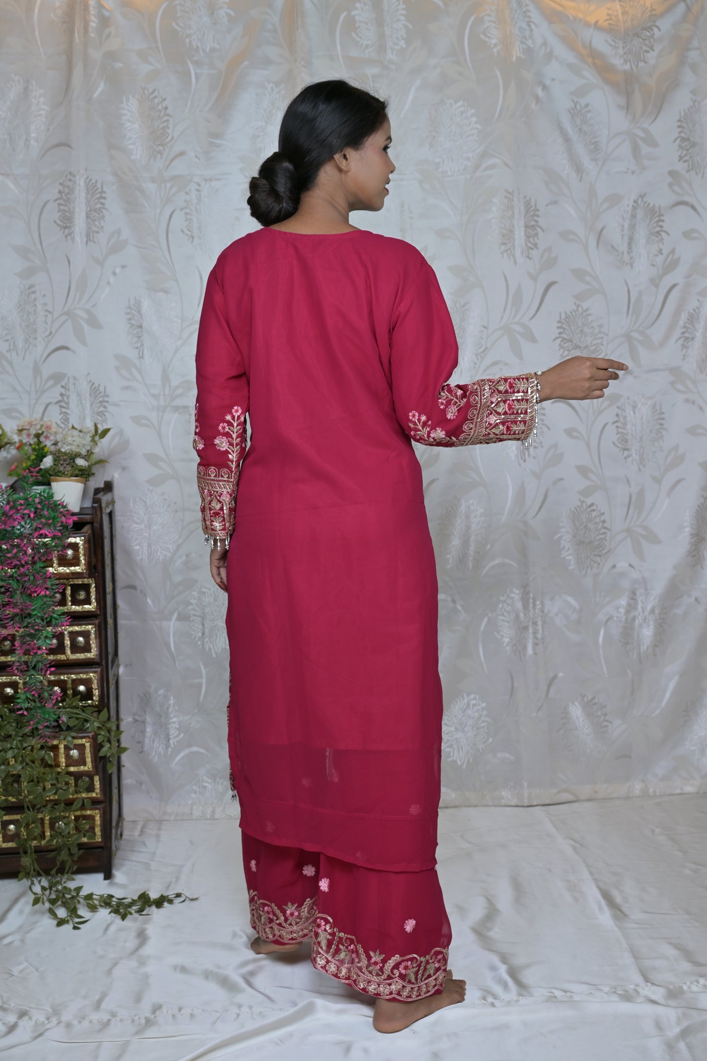 Festive Floral Suit Set