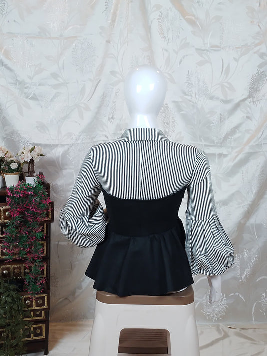 Women Top with Cut-Out Neckline