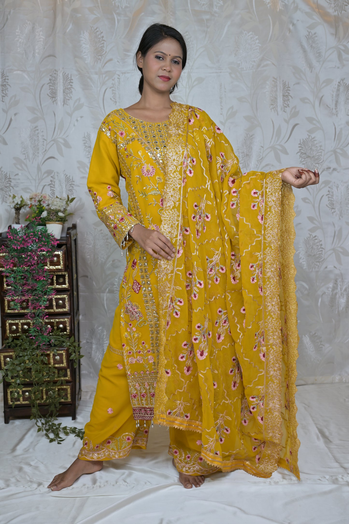 Festive Floral Suit Set