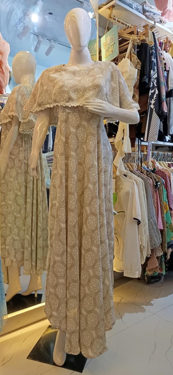 Desert Bloom" printed Maxi Dress