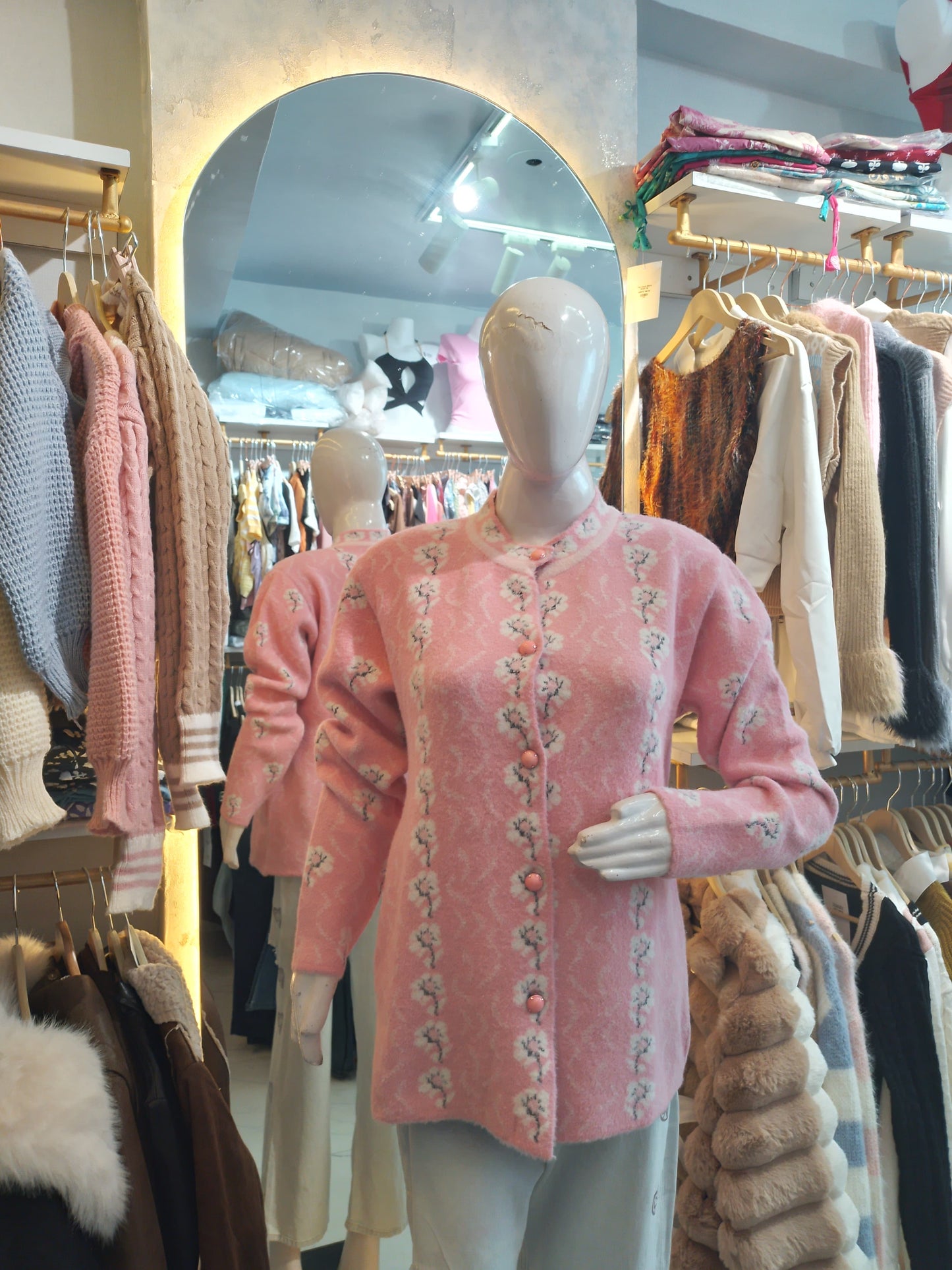 Rosewater Garden" Floral Knit Cardigan