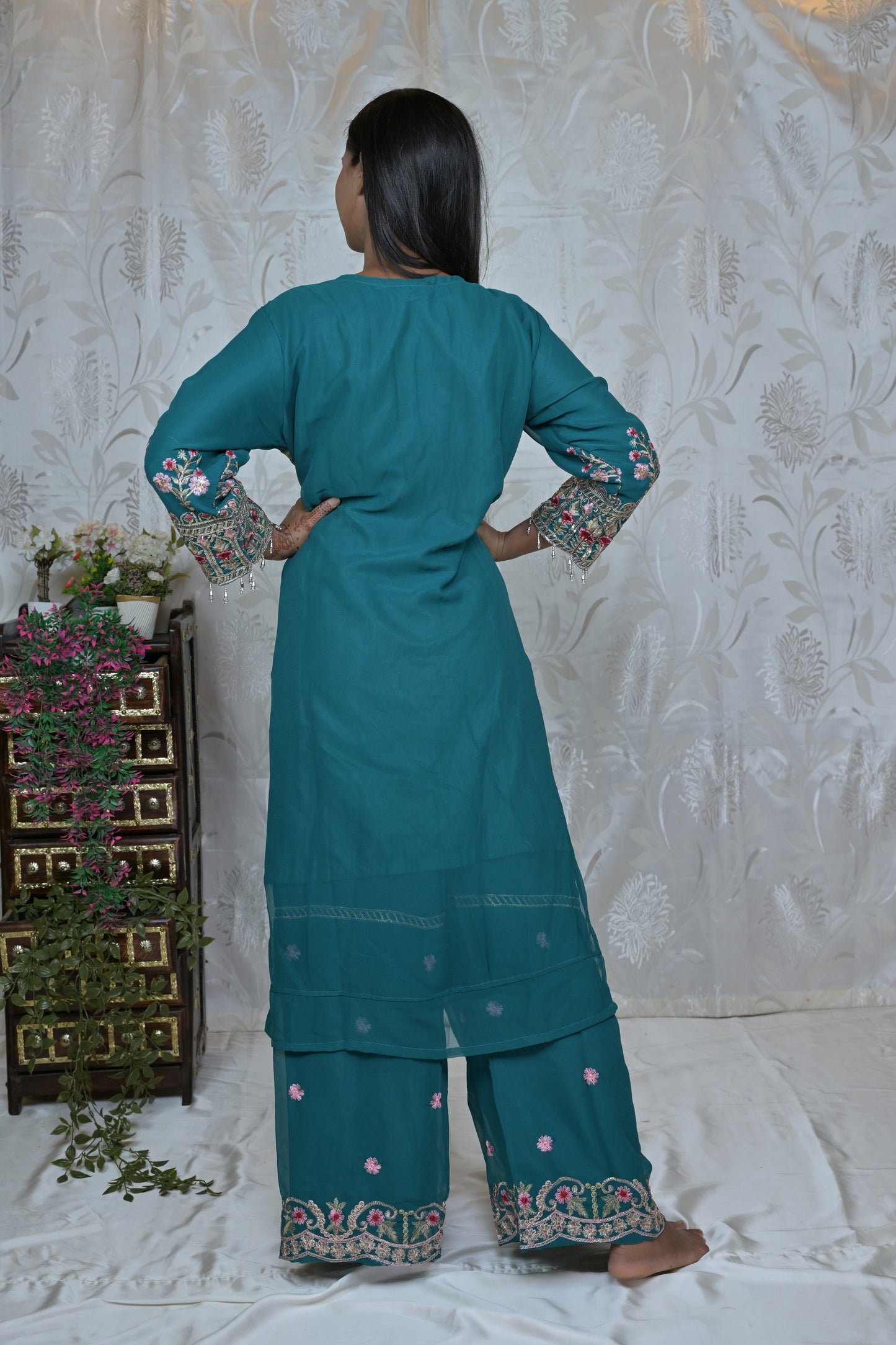 Festive Floral Suit Set