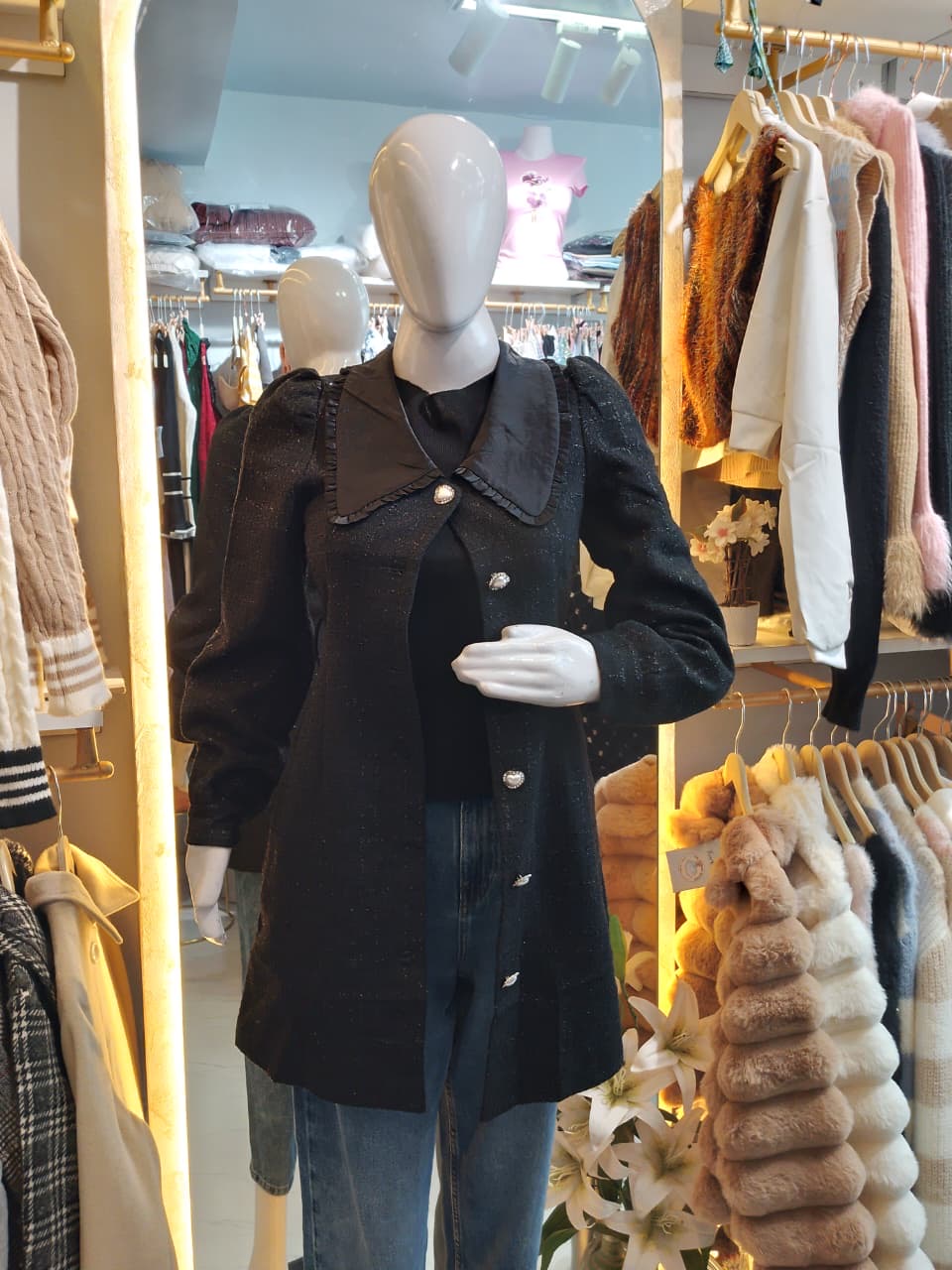 Midnight Sparkle" Glamour Coat