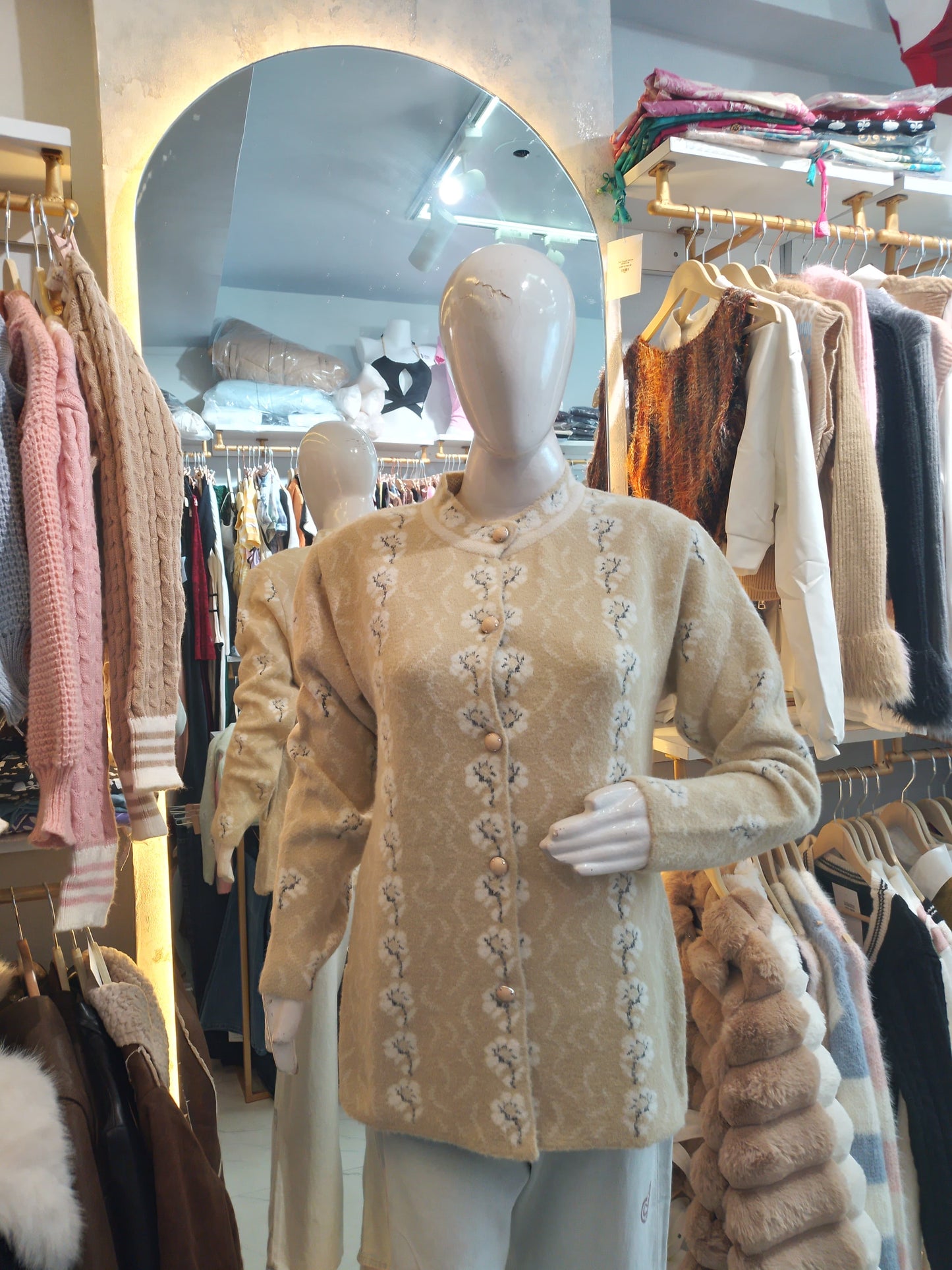 Golden Hour" Knit Floral Cardigan