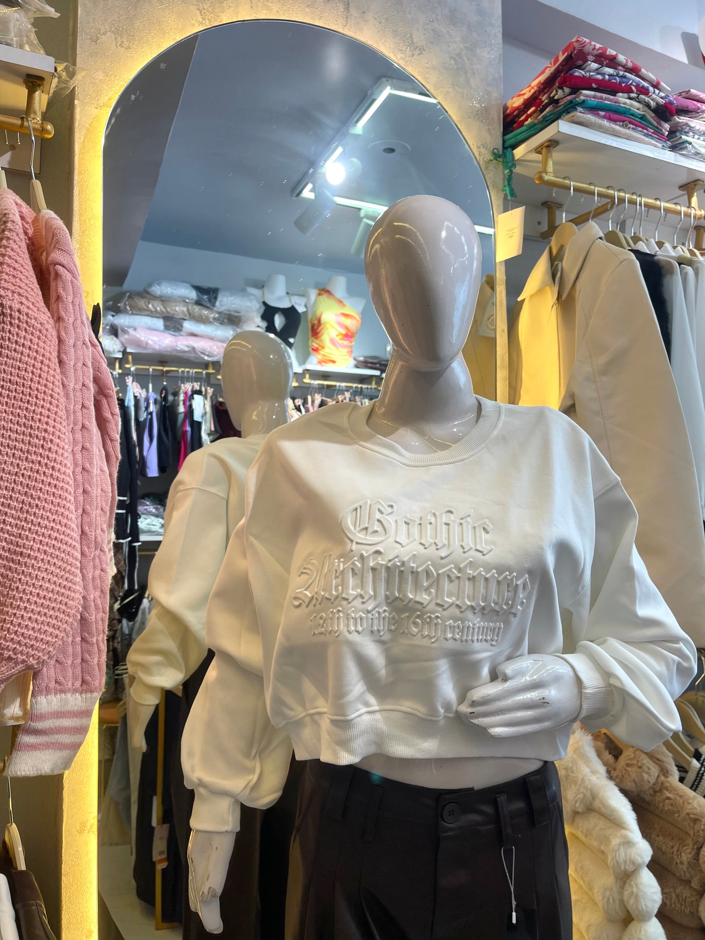 Cropped Graphic Sweatshirt