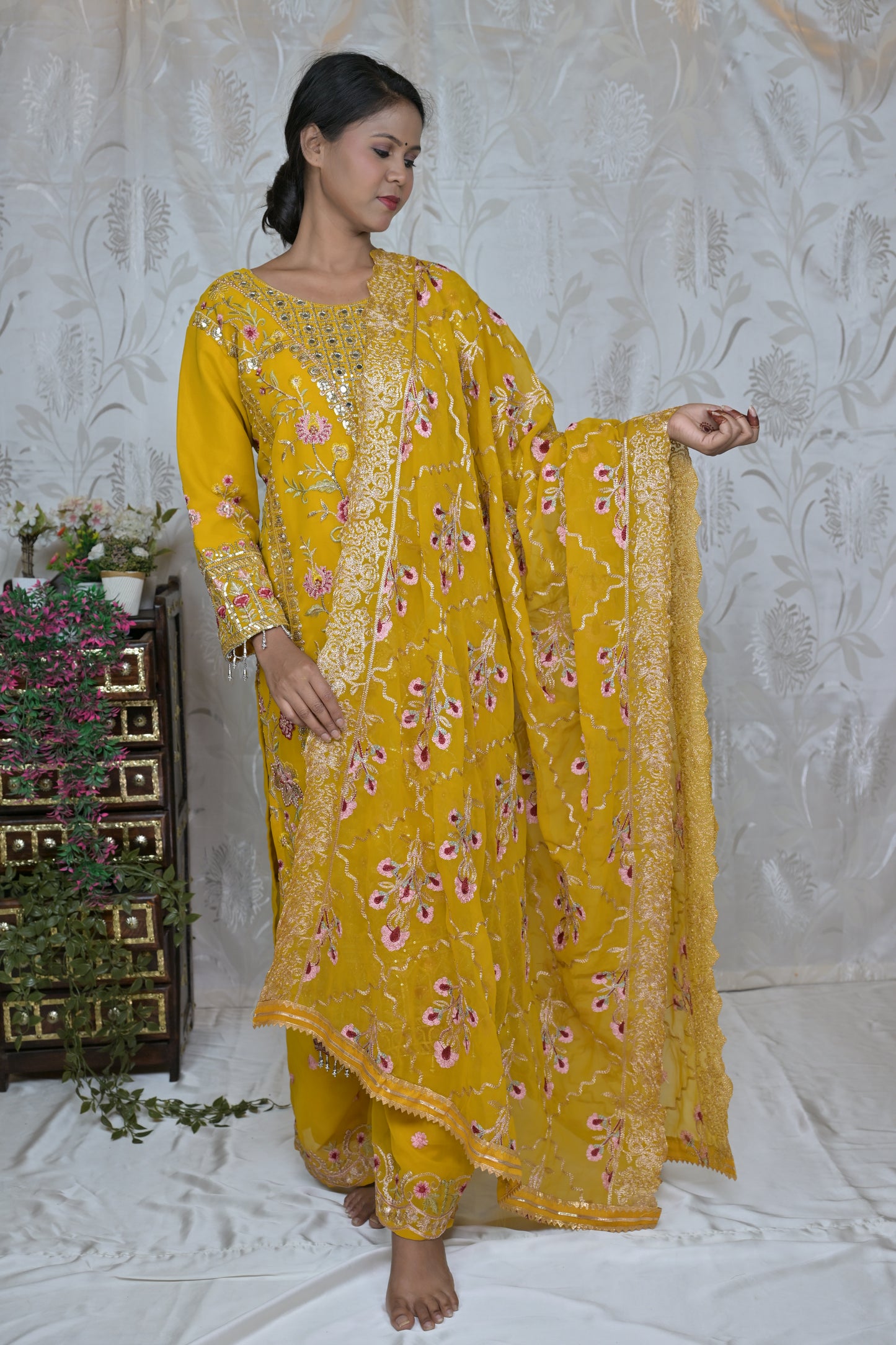 Festive Floral Suit Set