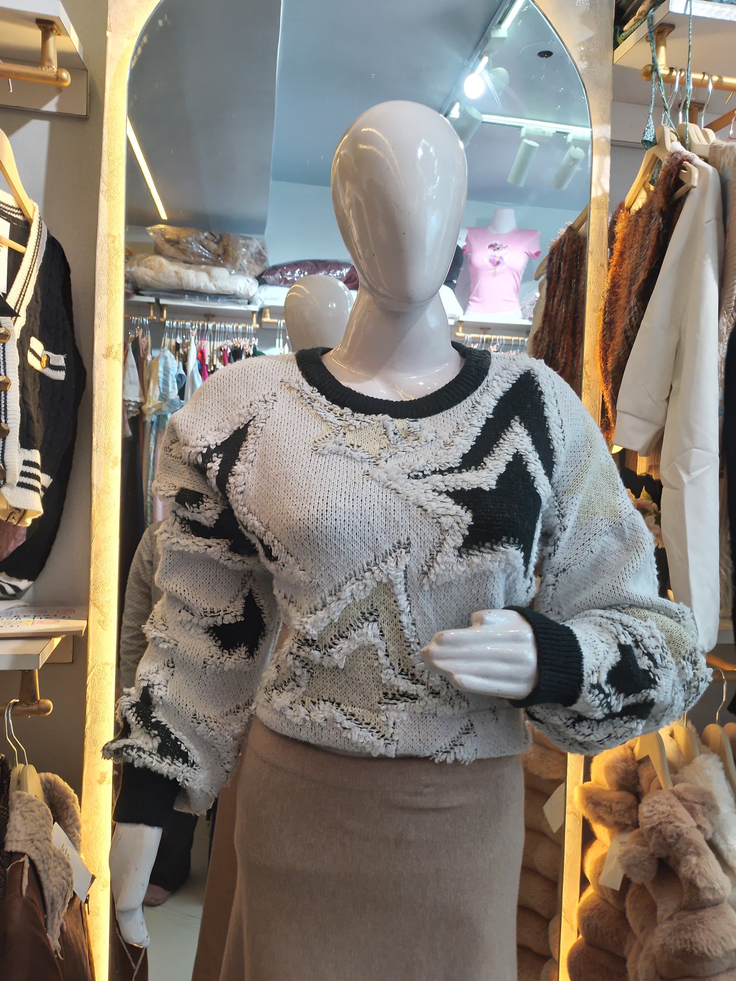 Winter Garden" Embroidered Fuzzy Cardigan