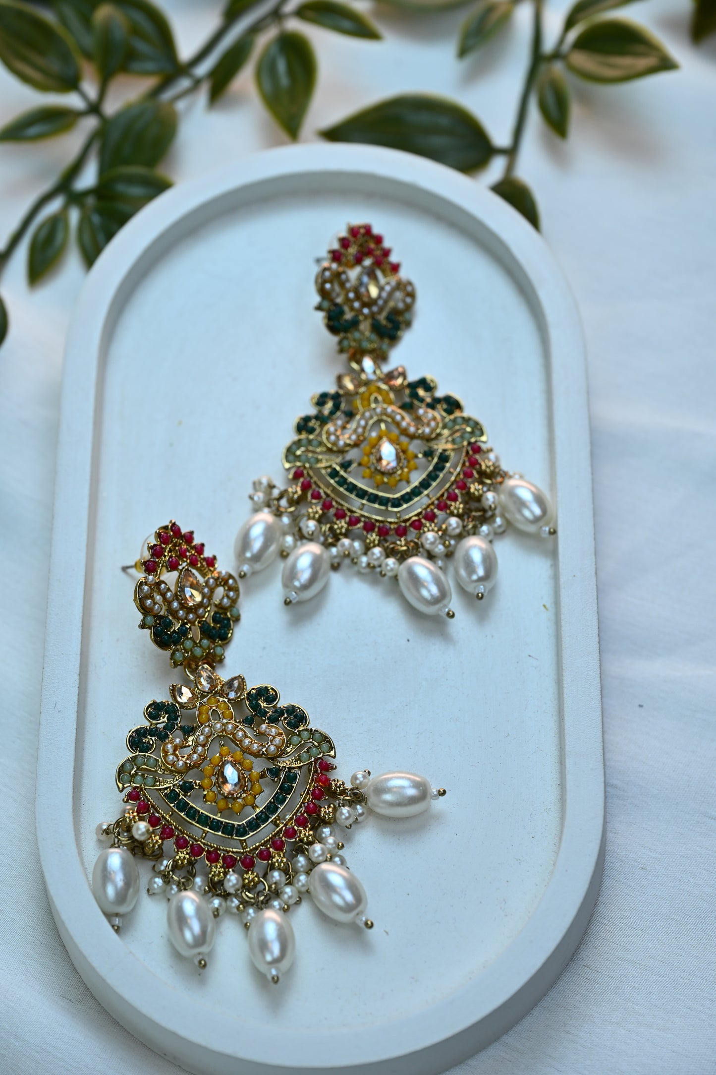 Multicolor Meenakari Kundan Choker Set with Pearl Drops