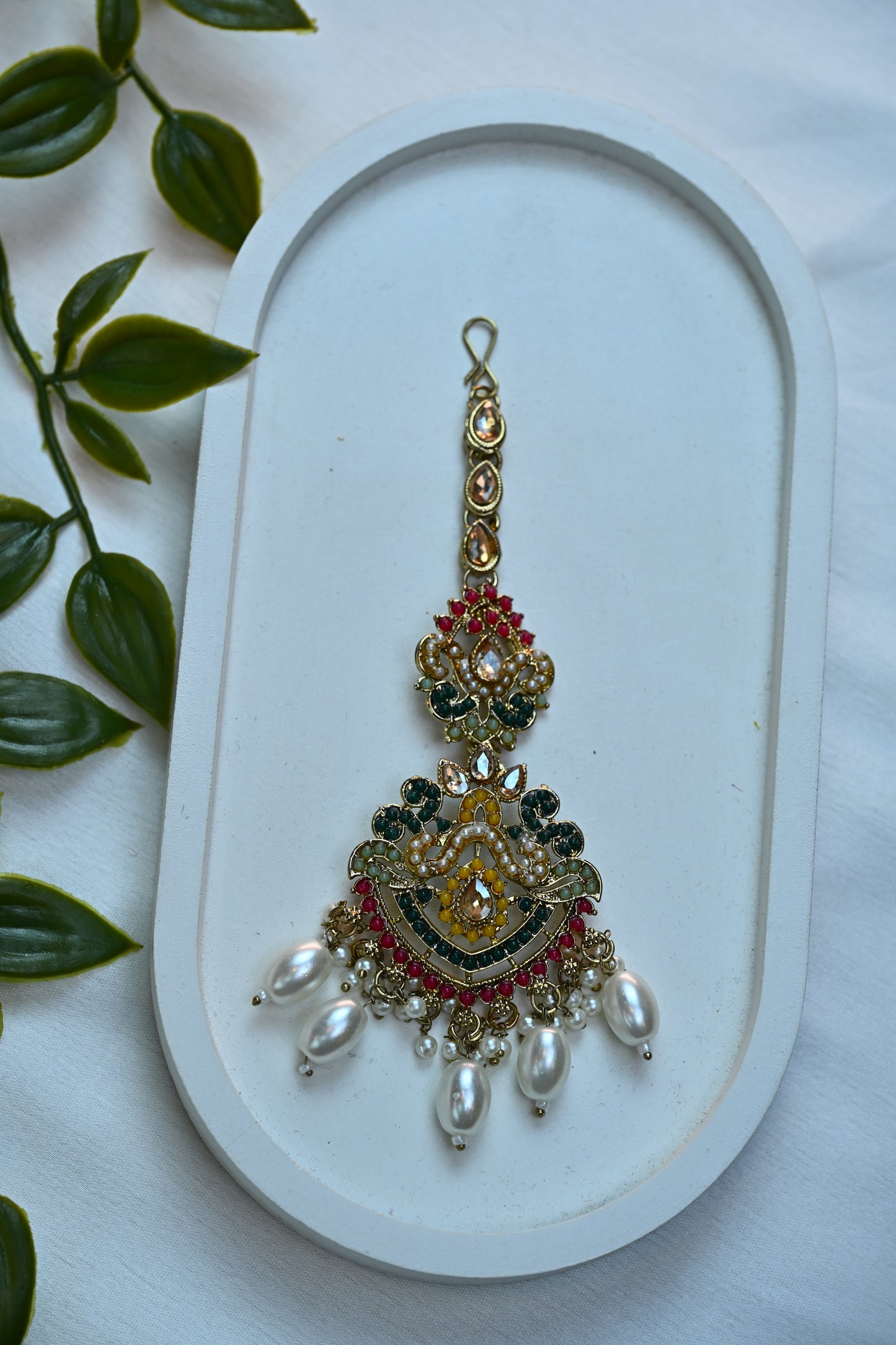 Multicolor Meenakari Kundan Choker Set with Pearl Drops