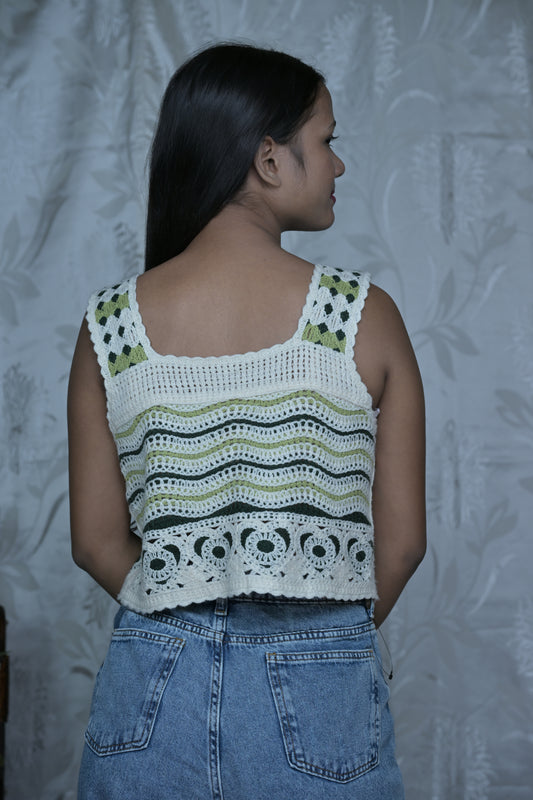 Floral Crochet Tank Top