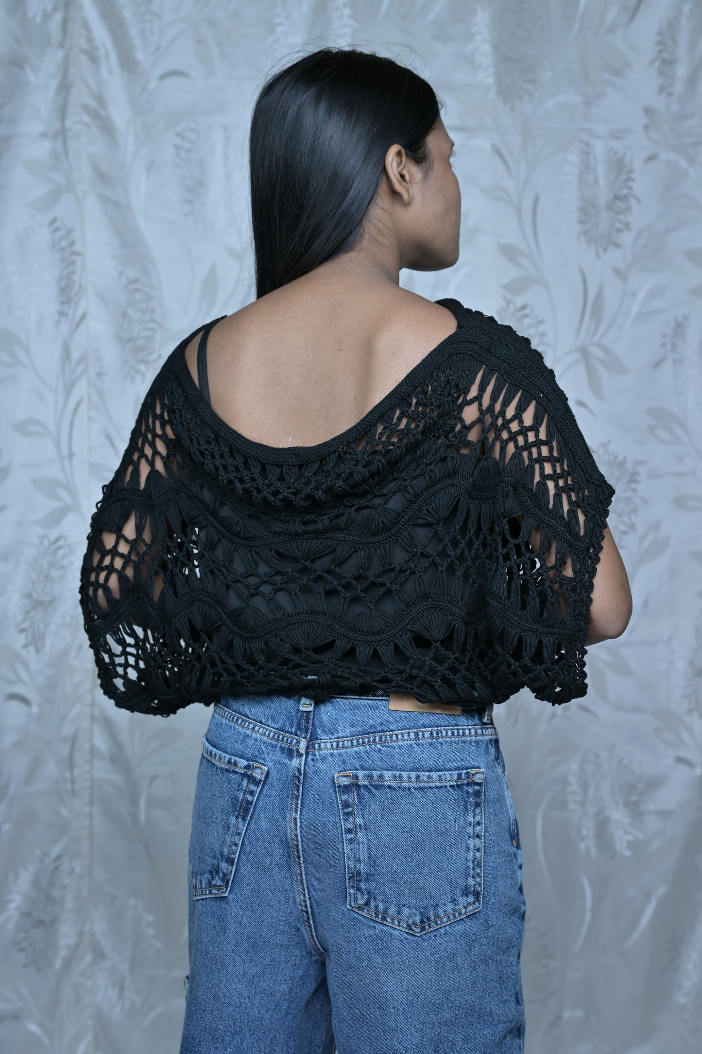Edgy Black Crochet Top
