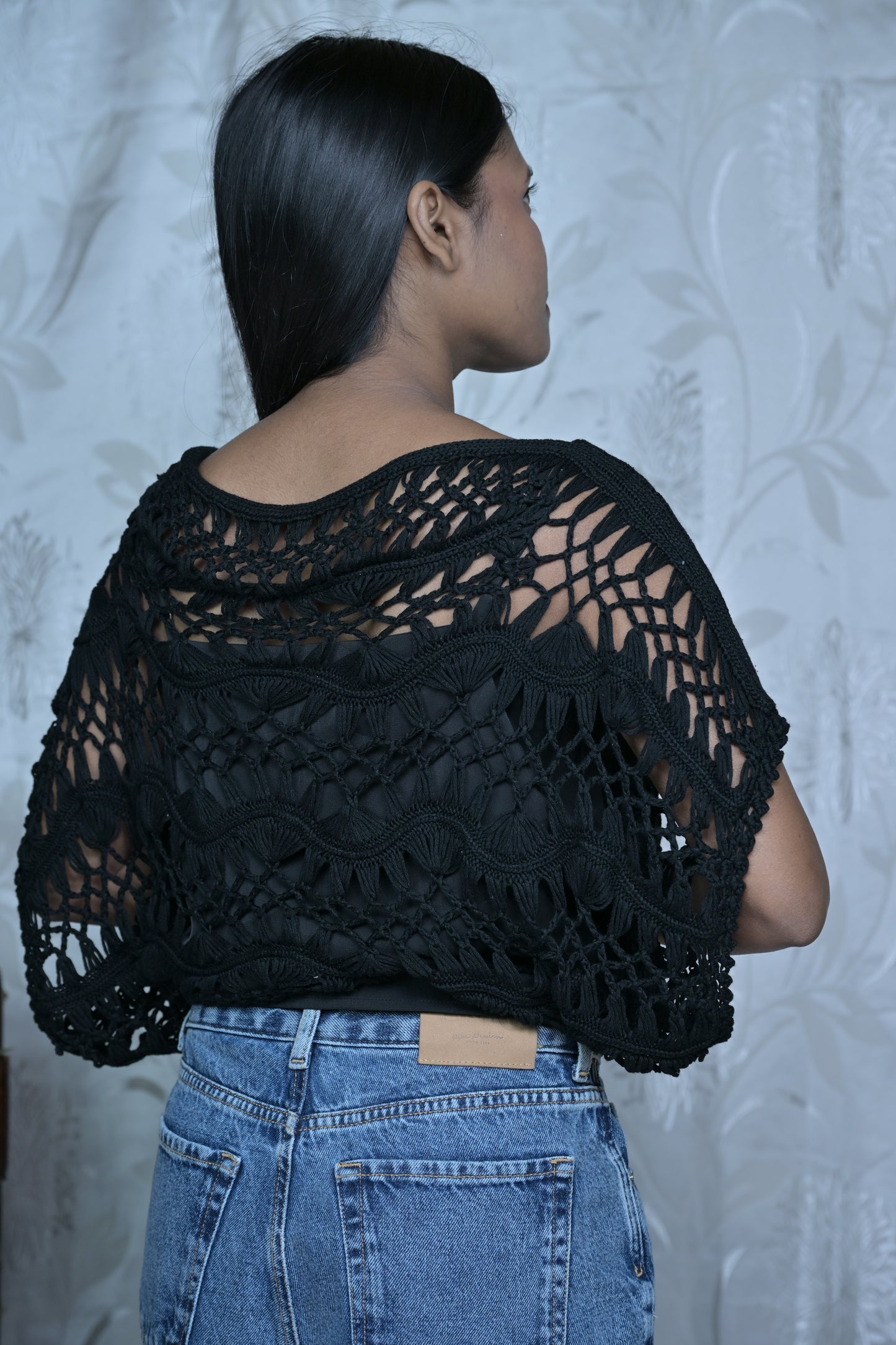 Edgy Black Crochet Top
