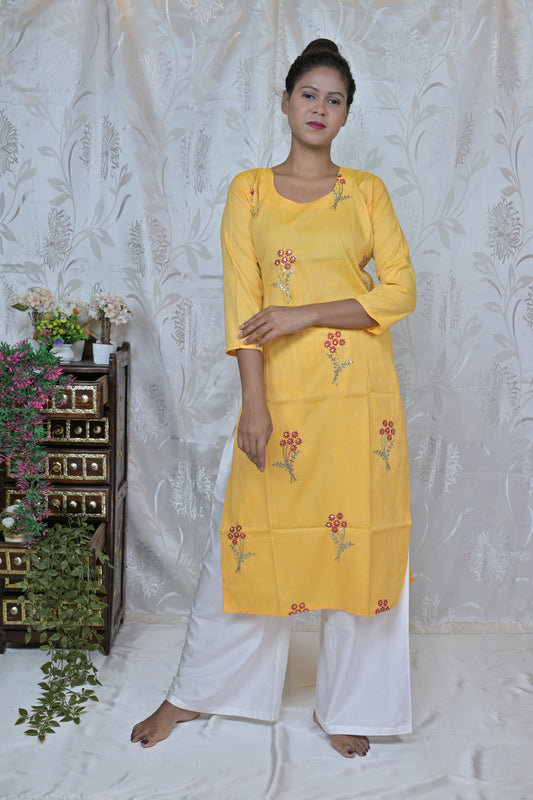 Sunny Meadow Embroidered Kurta