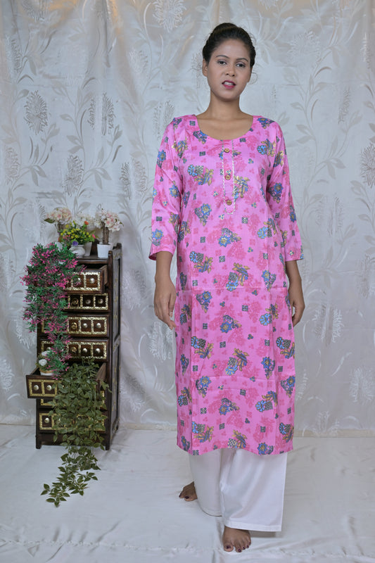 Blush Bloom Comfort Kurta