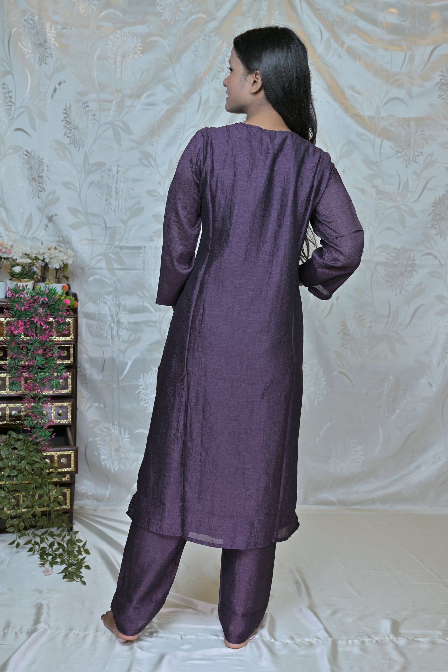 shimmering Embellished Suit Set