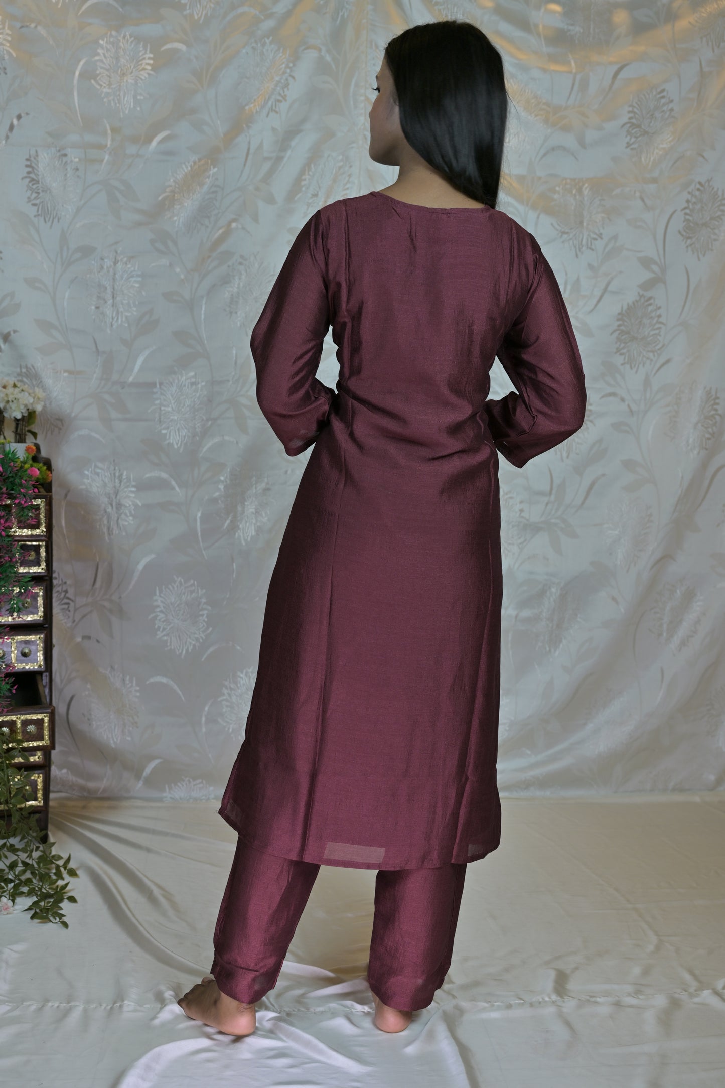 shimmering Embellished Suit Set