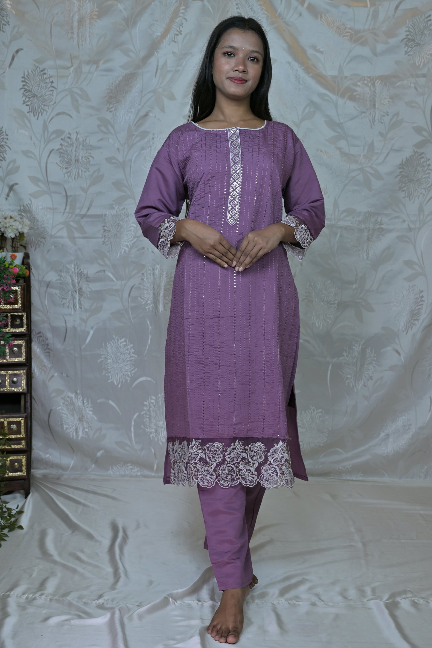 Chic Embroidered 3-Piece Suit Set
