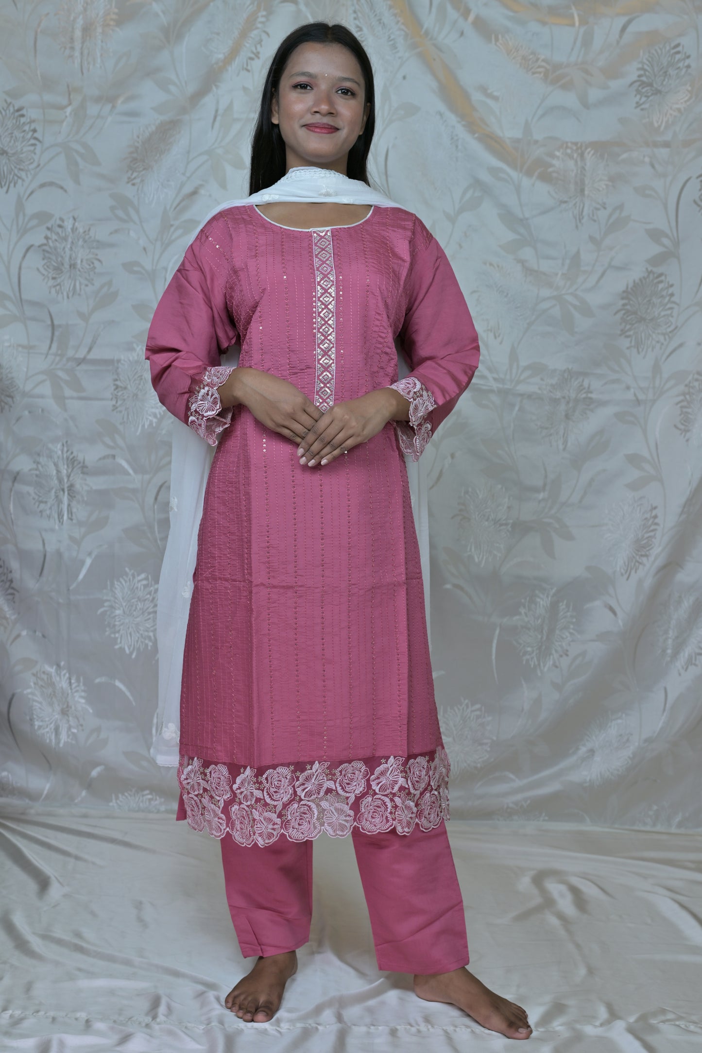 Chic Embroidered 3-Piece Suit Set