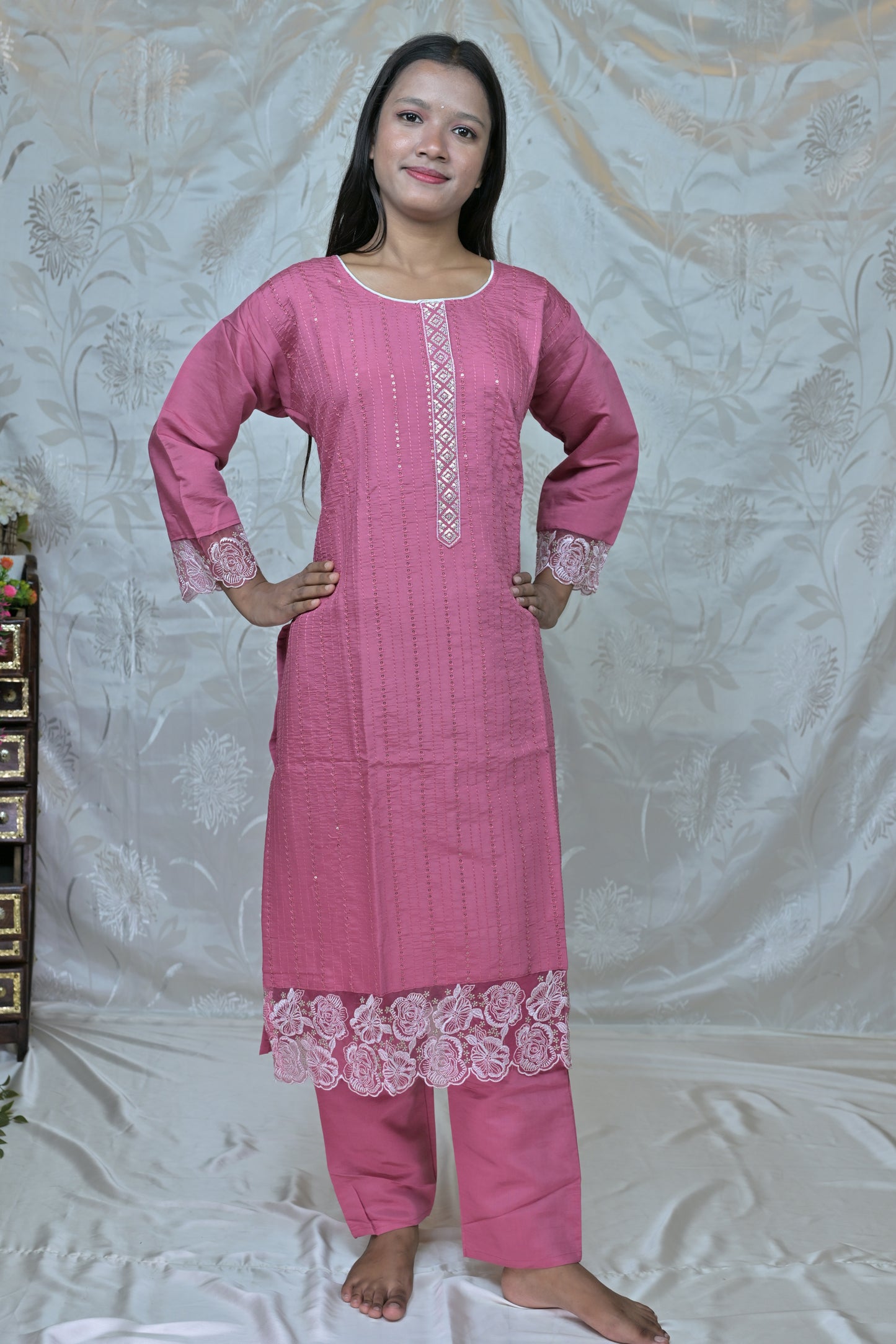 Chic Embroidered 3-Piece Suit Set