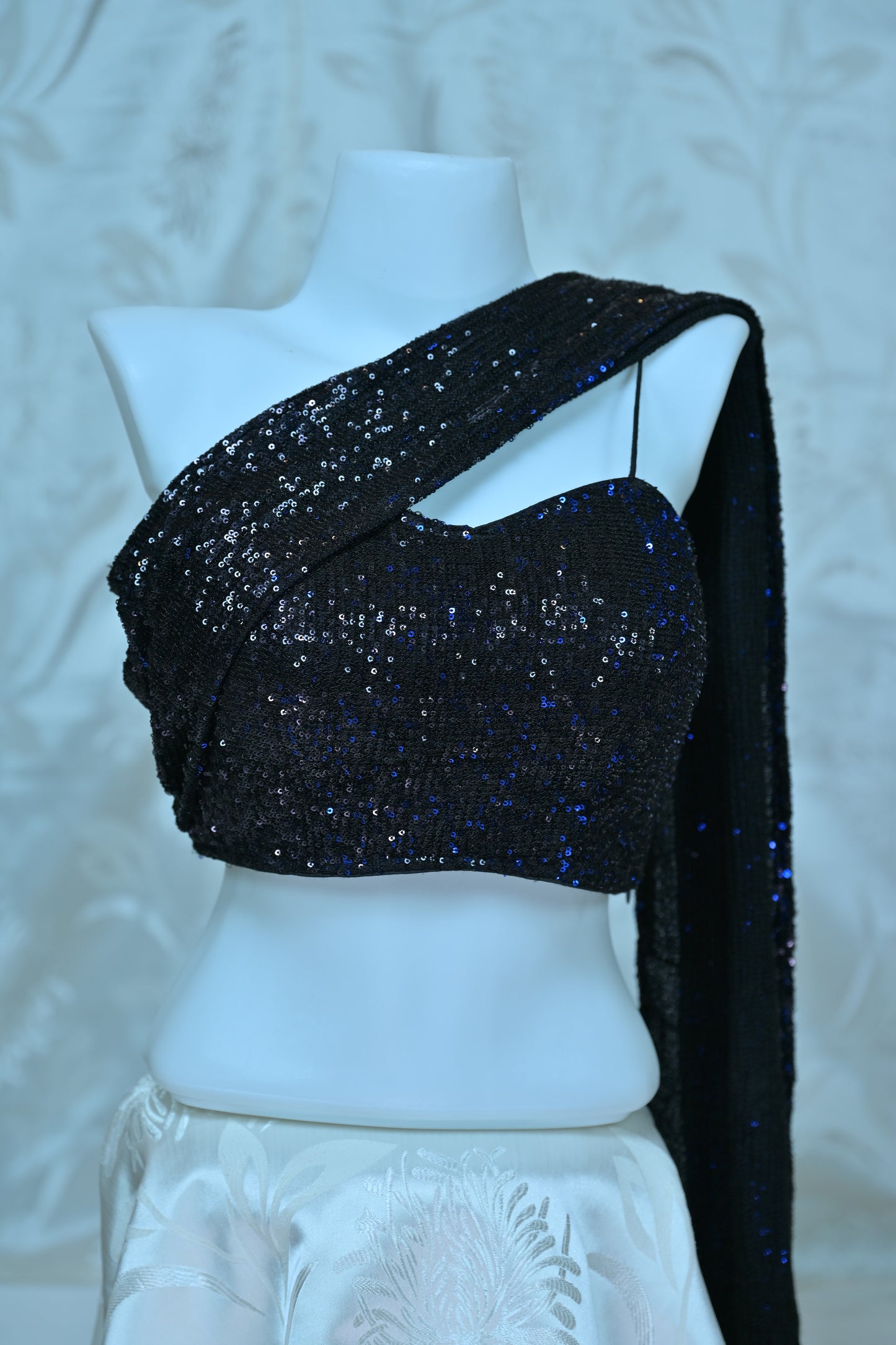 Midnight Sparkle" Sequin Designer Blouse