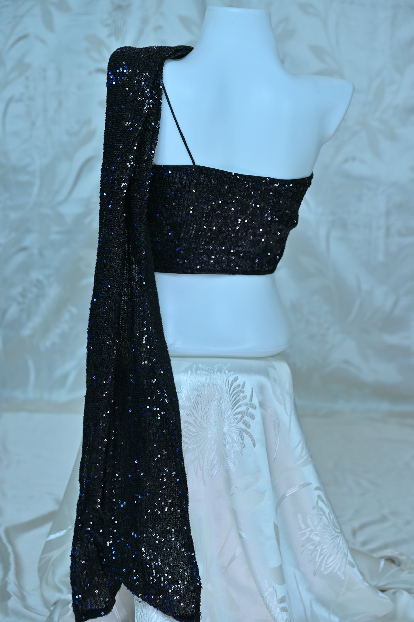 Midnight Sparkle" Sequin Designer Blouse