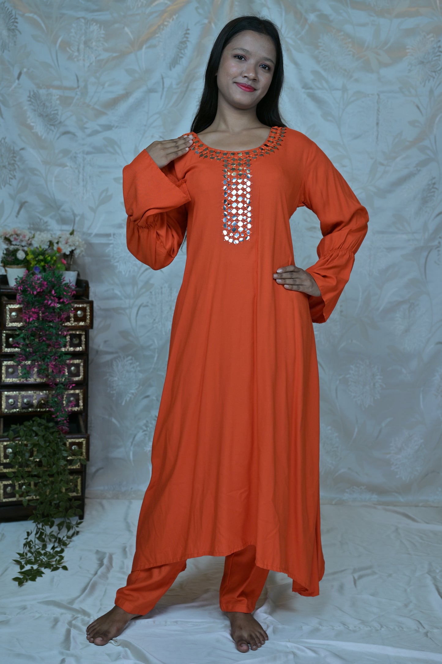 Desert Sunset" Mirror Work Co-ord Set