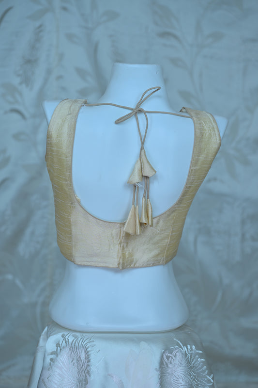 Radiant Cream Sleeveless V-Neck Blouse