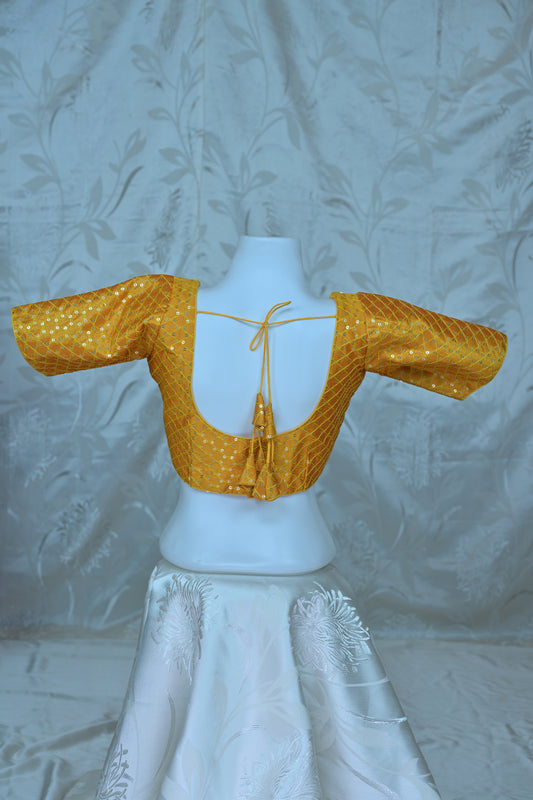 Vibrant Mustard Gold Textured Blouse