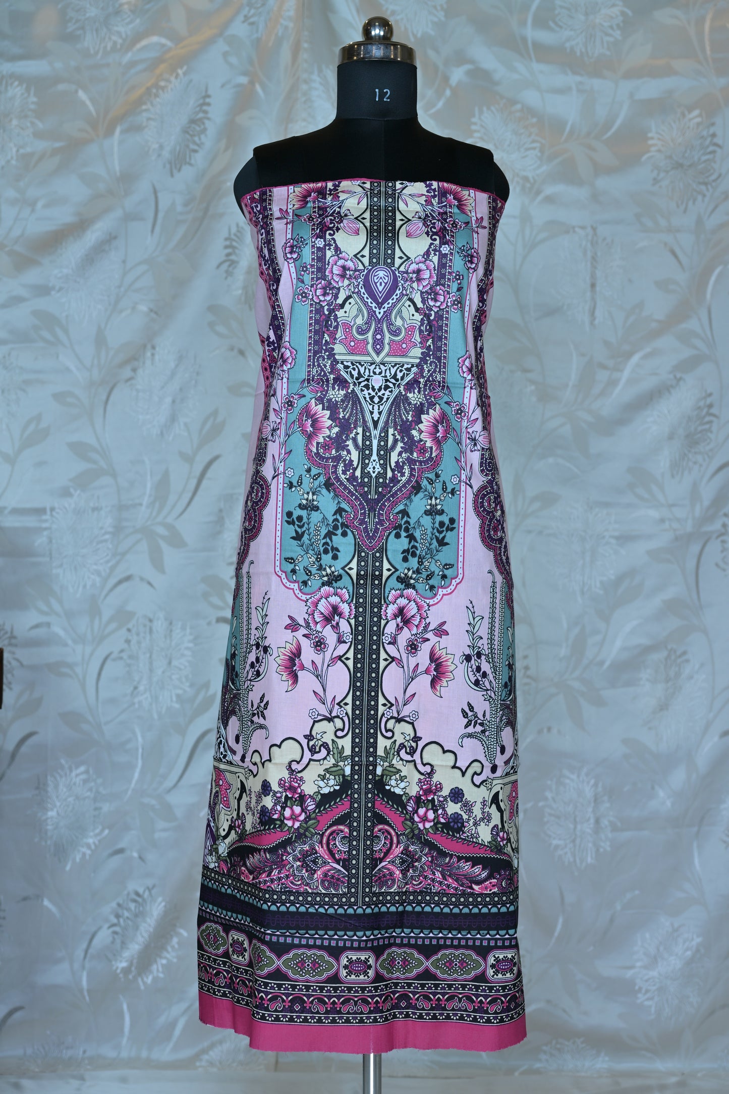 Enchanting Multi-Colored Printed Unstitched Suit Set