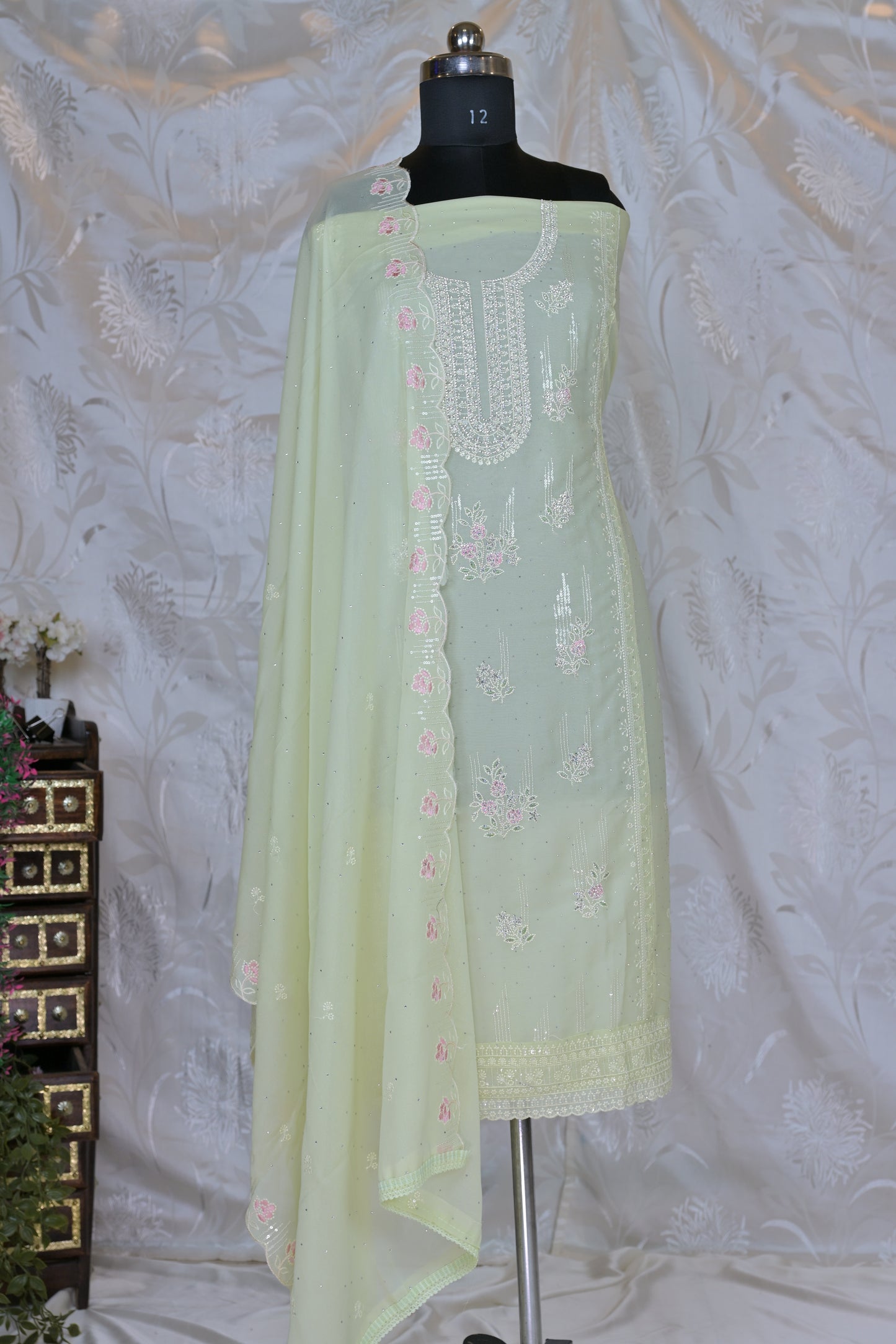 Summer Dream Embroidered Georgette Ensemble