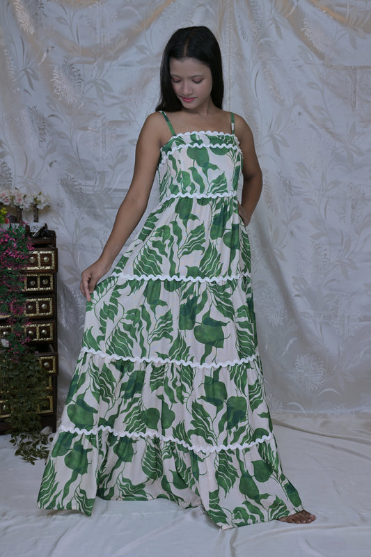 Verdant Isle Tiered Dress