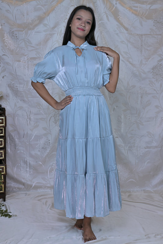 Shimmering Serenity Tiered Dress