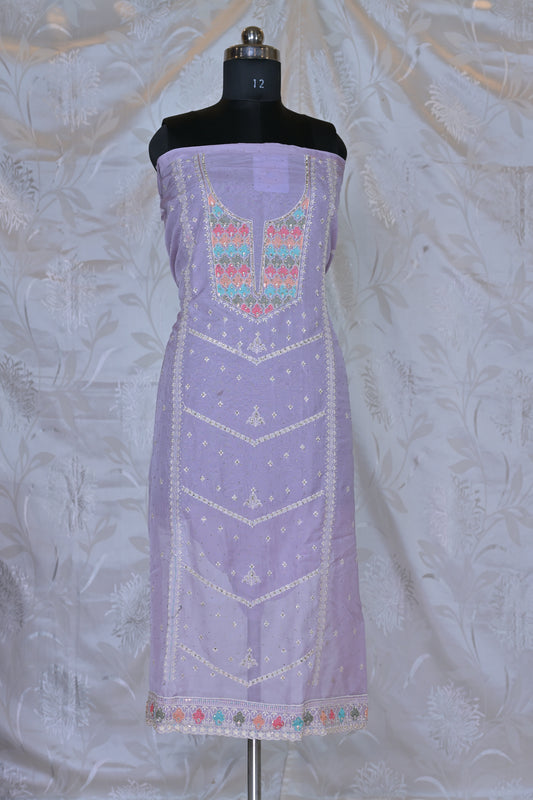 Charming Embroidered 3-Piece Suit Material - Unstitched