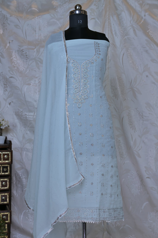 Sparkling & Elegant 3-Piece Suit Material - Unstitched