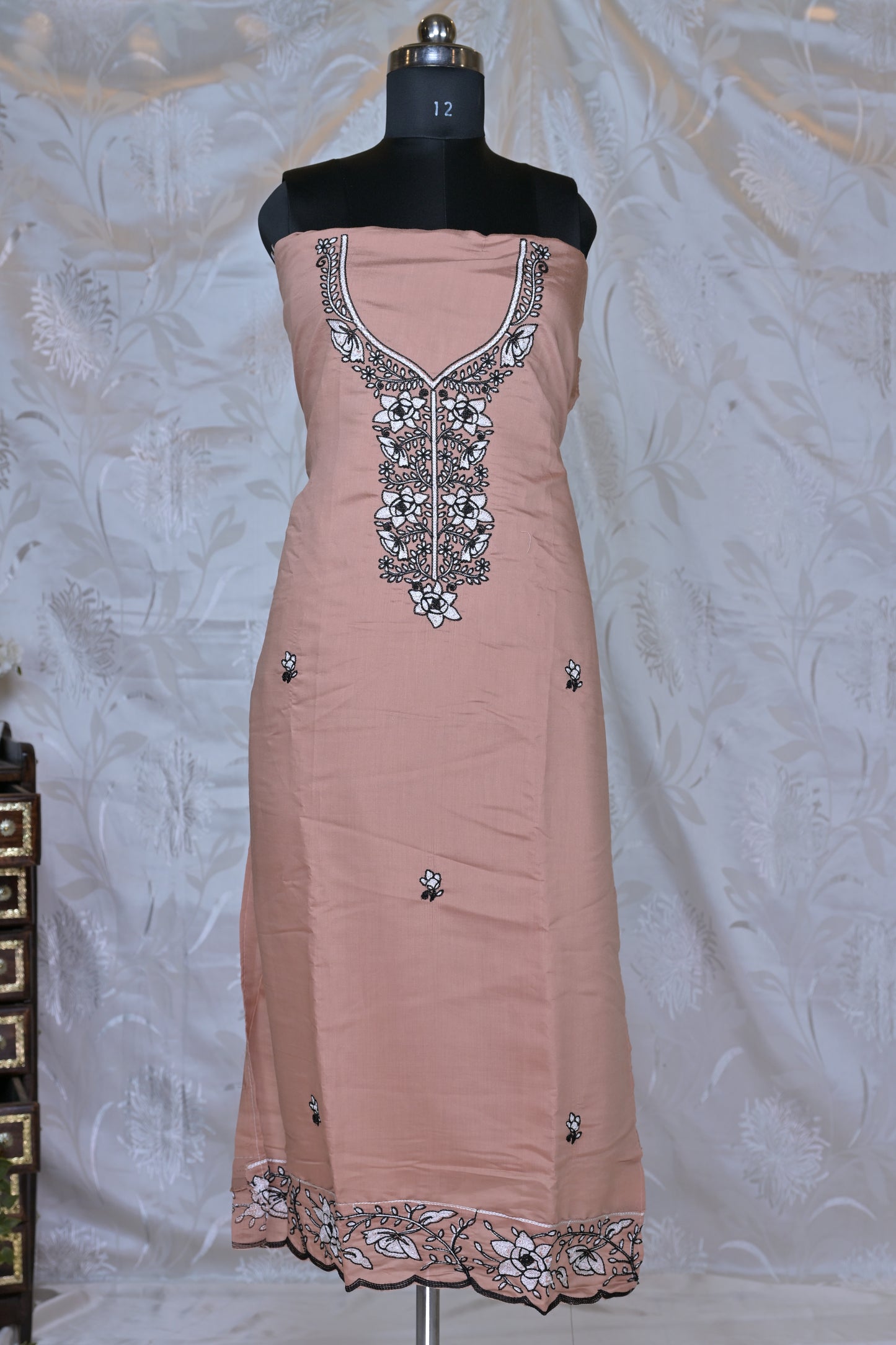 Elegant Embroidered 3-Piece Suit Material